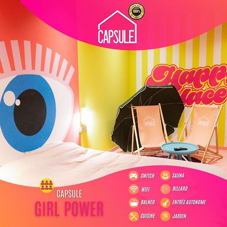 Capsule Girl Power Spa - Balneo - Sauna - Karaoke - Billard - 2 Chambres Charleroi Esterno foto